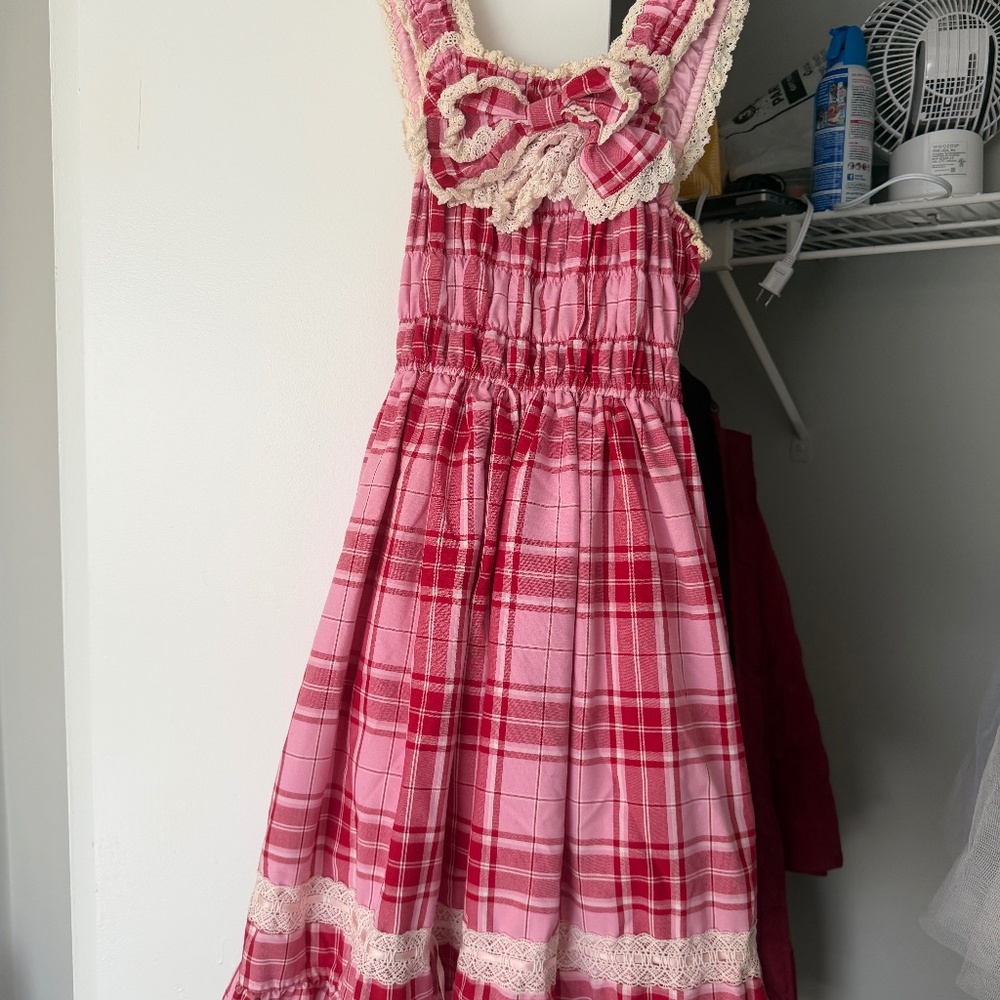 Baby, The star shine bright sweet plaid Lolita jsk